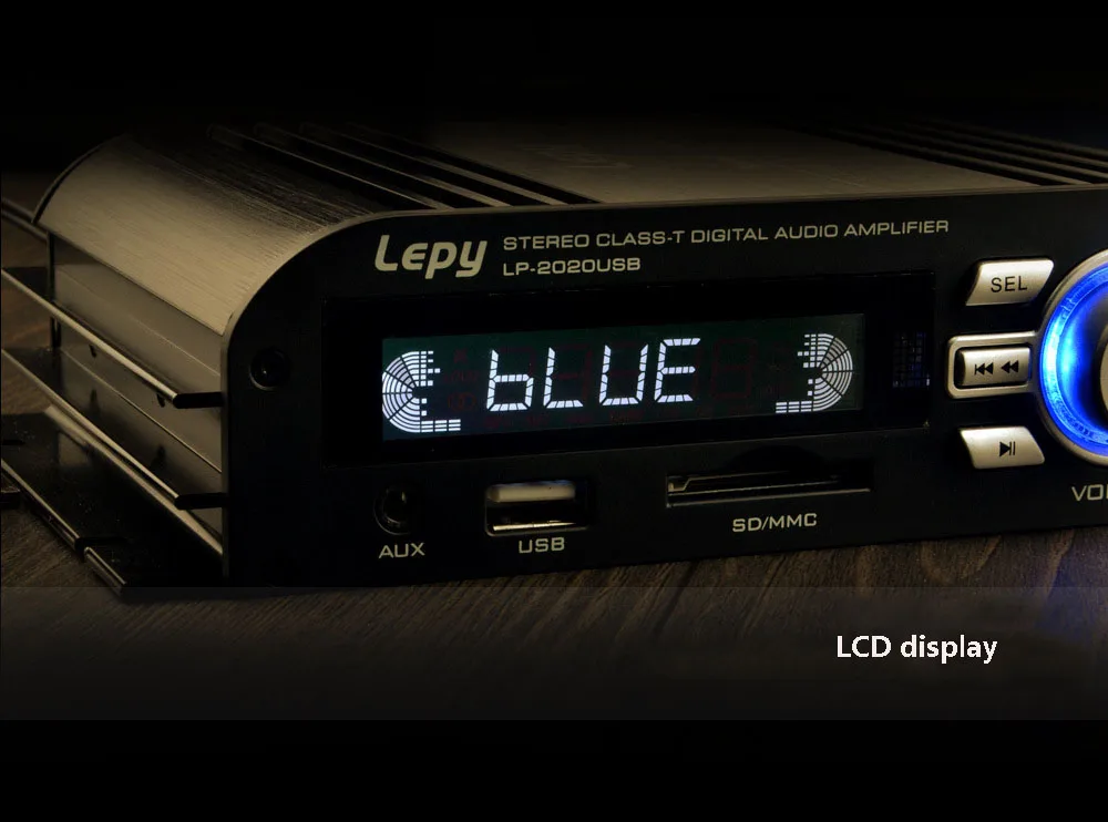 Lepy LP-2020USB мультимедийный Hi-Fi Bluetooth 4,0 Цифровой усилитель класса T USB SD AUX эквалайзер выбор и ЖК-дисплей