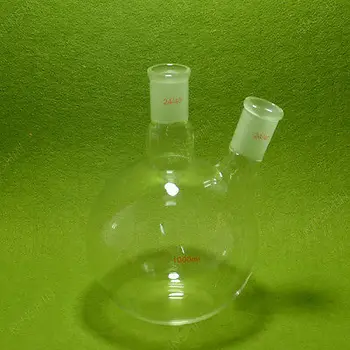 

Flat Bottom Flask,1000ML,2 Neck,24/40,Two Neck,lab Glassware 24/40