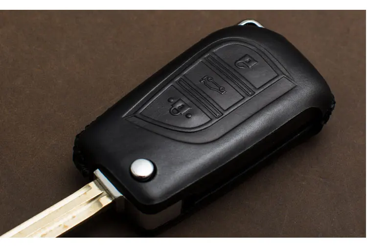 1 шт. чехол для ключей от автомобиля из натуральной кожи для Toyota Yaris Camry Corolla Prado REIZ Crown RAV4 Hilux