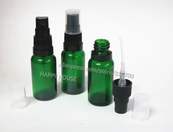 

360 x 20ml Empty Glass sprayer bottle, 20cc Green Glass Essential Container with fine mist sprayer