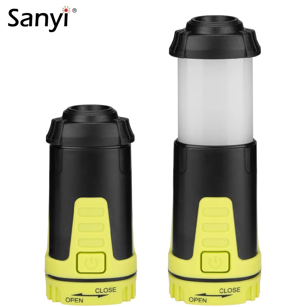 

Sanyi 5 Modes LED Portable Lantern Collapsible Tent Lamp Magnetic Flashlight Waterproof Outdoor Camping Fishing Light Use 3*AAA