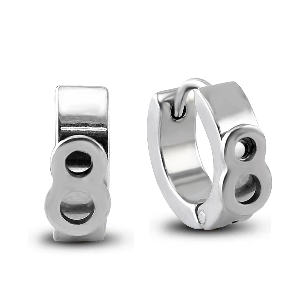 Buy 1 Pair Stainless Steel Huggie Hoop Earring 8