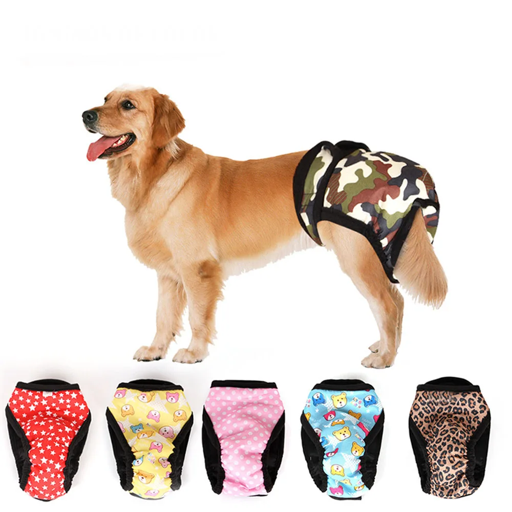 

Dog Diaper Female Male Washable Durable Doggie Diapers Pants Dog Wraps Doggy Panty Pet Underwear Sanitary Short Physiological