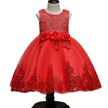 Платье с цветочным узором и бантом для маленьких девочек; платье для свадебной вечеринки; платье на крестины; торжественное Пышное Платье-пачка с оборками; платье принцессы для девочек; Рождественская одежда