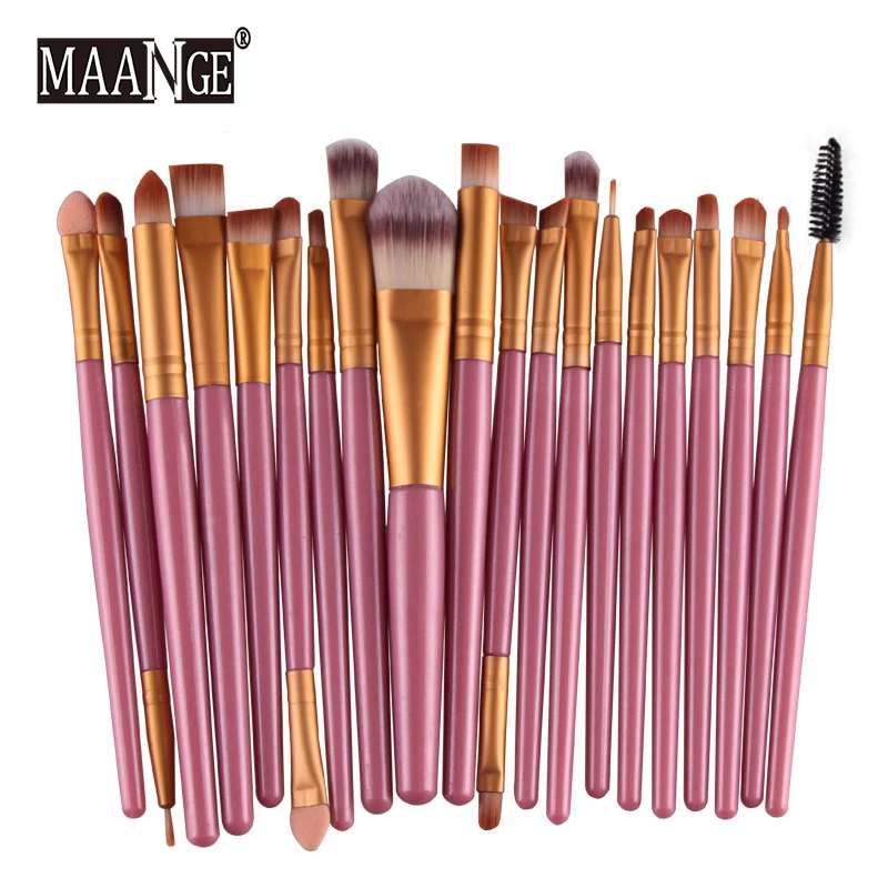 20pcs Eye Makeup Brushes Set Pro Powder Blush Foundation Eyeshadow Eyeliner Lip Cosmetic Brush Kit Beauty Tools Maquiagem