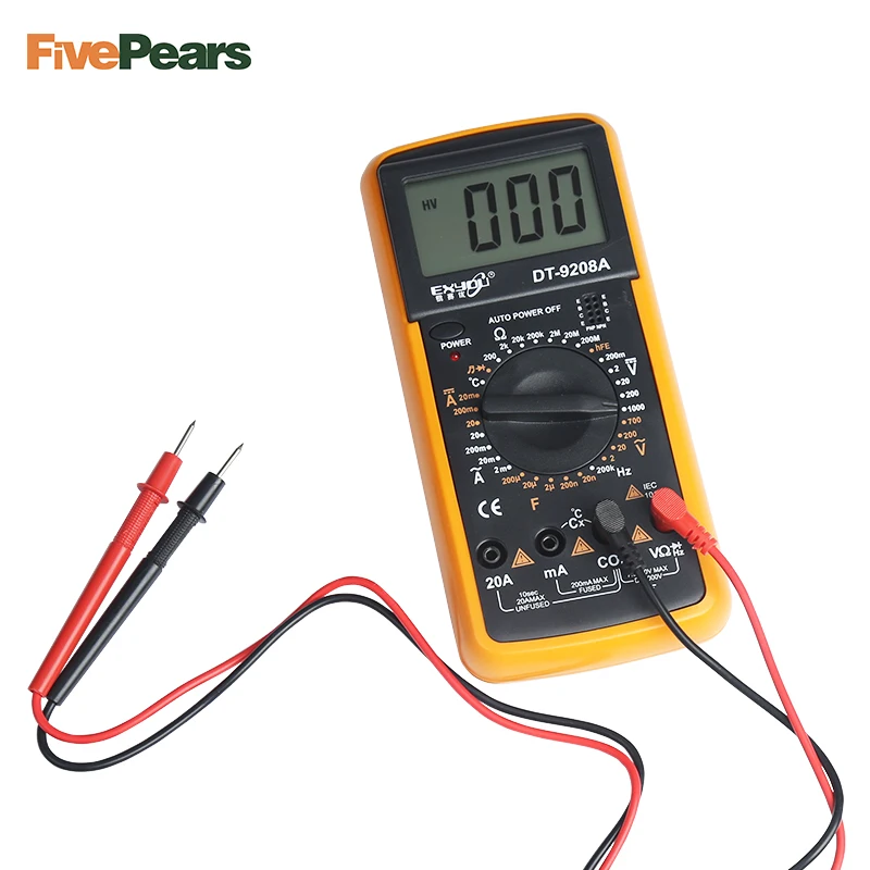 

Freeshipping Digital Multimeter counts Back light AC/DC Ammeter Voltmeter Ohm Frequency Diode Temperature fIVEPEARS