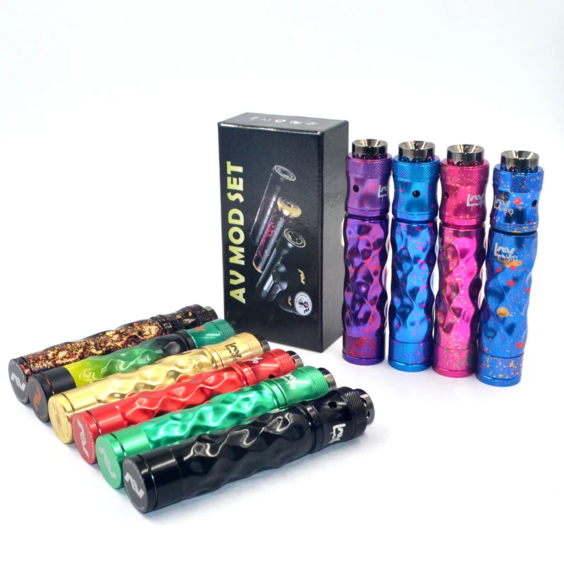 

E Cigarette AV Mechanical Mod Avidlyfe Mod Kit Avid Lyfe Twist Mech Mod 18650 Battery with 510 Thread Drip Atomizer Vaporizer