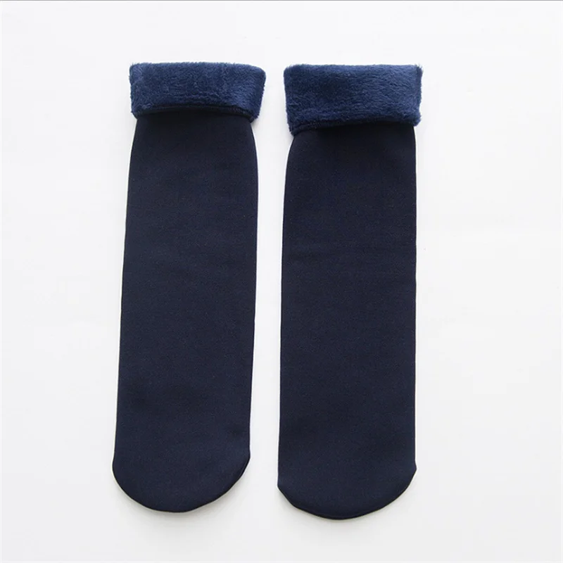 5 цветов, новые зимние теплые женские утепленные шерстяные кашемировые зимние носки бесшовное бархатное сапоги женские носки для сна - Цвет: 22 blue