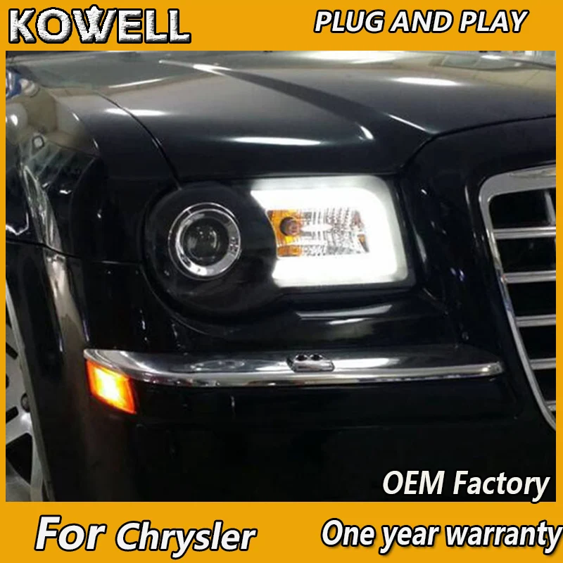 KOWELL автомобильный Стайлинг Головной фонарь для Chrysler 300C светодиодные фары 05 12 drl H7
