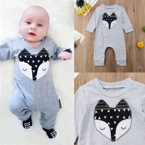 

New Spring Fall Infant Romper Long Sleeve Kid Baby Boy Girl Cotton Nebworn Romper Jumpsuit Toddler Outfit Children Clothes Hot