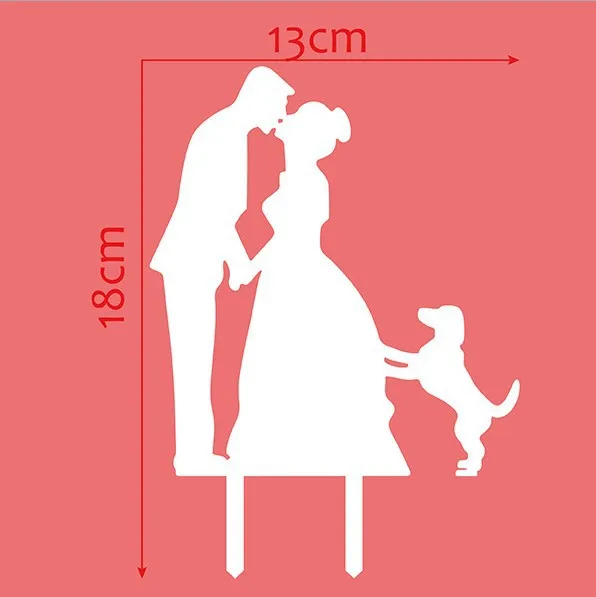 Несколько стилей Любовь Семья акриловый торт флаг Topper Mr & Mrs Свадебные флажки для