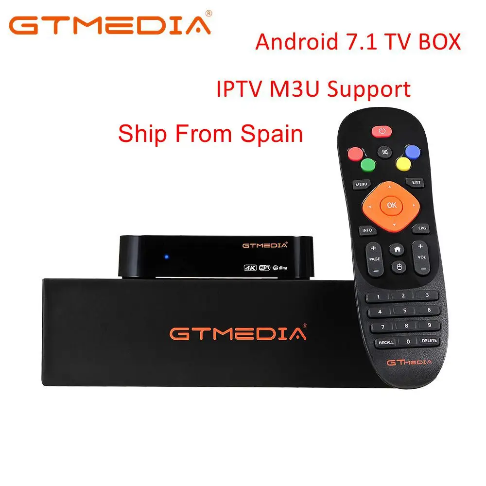 Оригинальный GTmedia G2 ТВ Box S 4 K HDR Android ТВ 7,1 Ultra HD 2G 16G WI-FI Google Cast Netflix IP ТВ телеприставку 4 Media Player M3U
