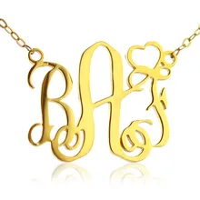 AILIN Персонализированные Имя ожерелье s Золото Цвет монограмма письмо ожерелье Любовь ювелирные изделия для нее