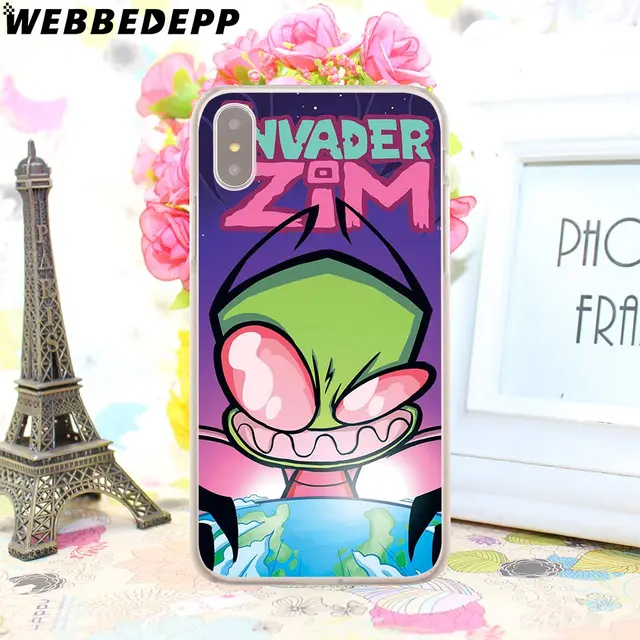 WEBBEDEPP invader zim Hard Phone Case for iPhone X XS Max XR 7 8 6S