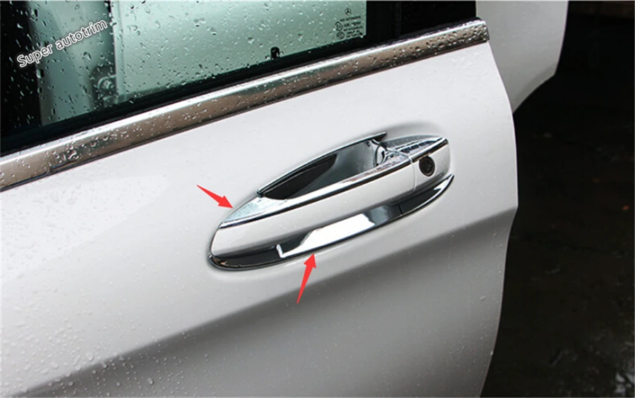 

For Mercedes-Benz GLA 200 220 X156 2015 2016 2017 ABS Side Door Doorknob Handle + Bowl Cover Trim 12 Piece / Set