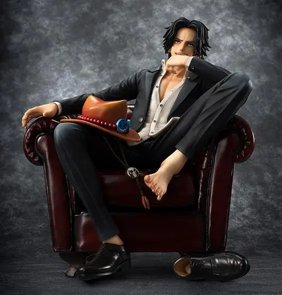 

Anime ONE PIECE Fire Punch Portgas D Ace Sofa Sitting Ver Action Figure PVC Model Collection Gift Doll With Box 16cm