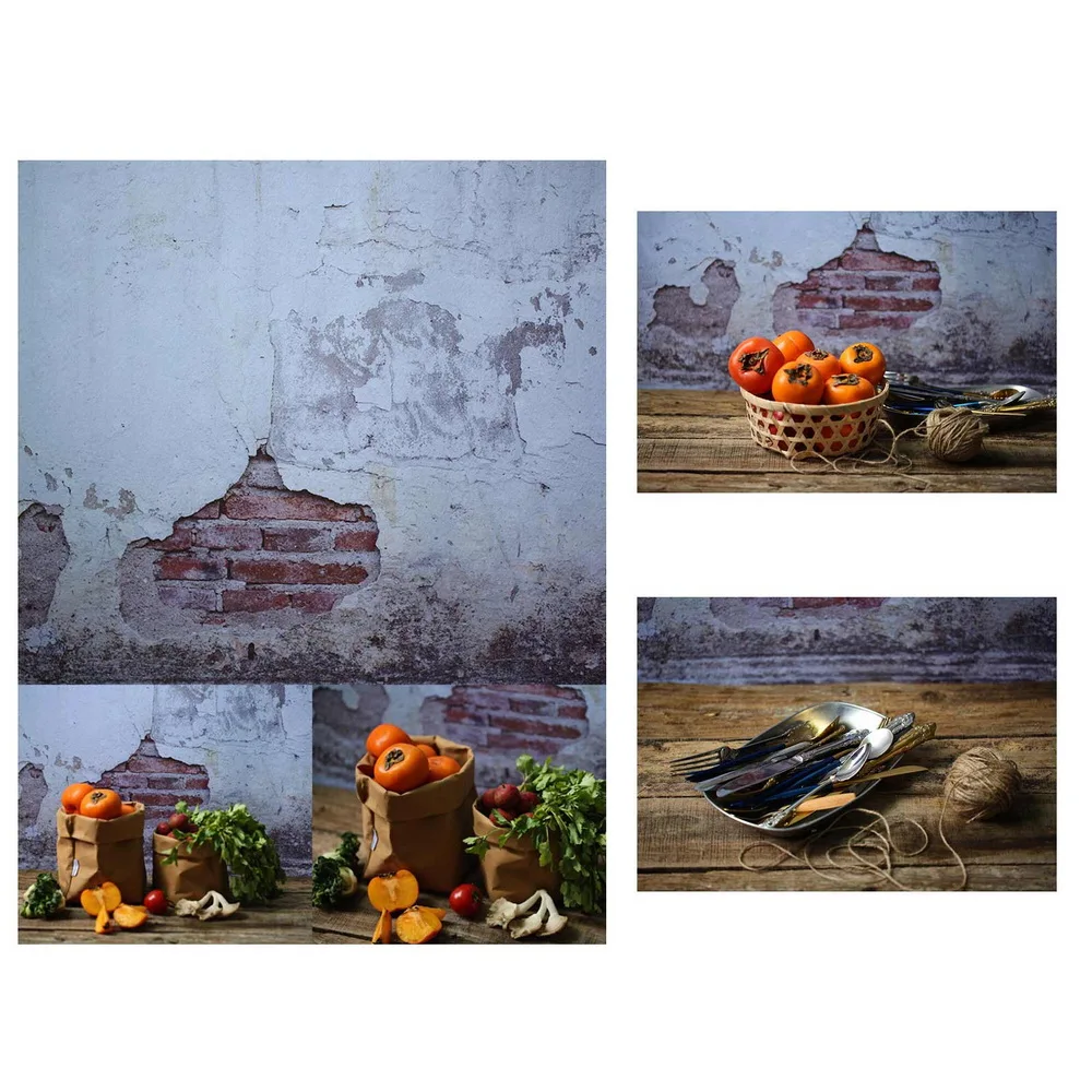 56*88 см/22*34,5 дюйма двухсторонняя деревянная мраморная цементная стена как винтажный фон для фотосъемки бумажная доска реквизит для еды