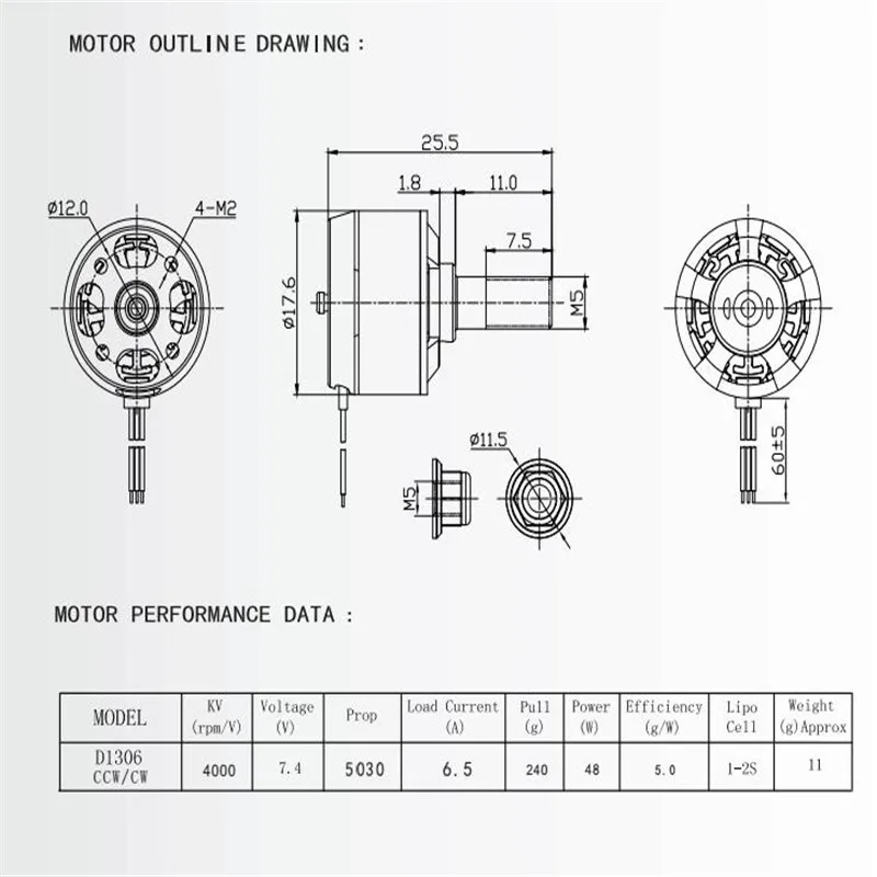 Новое поступление Racerstar Racing Edition 1306 BR1306 4000KV 1-2S бесщеточный двигатель CW/CCW для 150 180 200 Multirotor