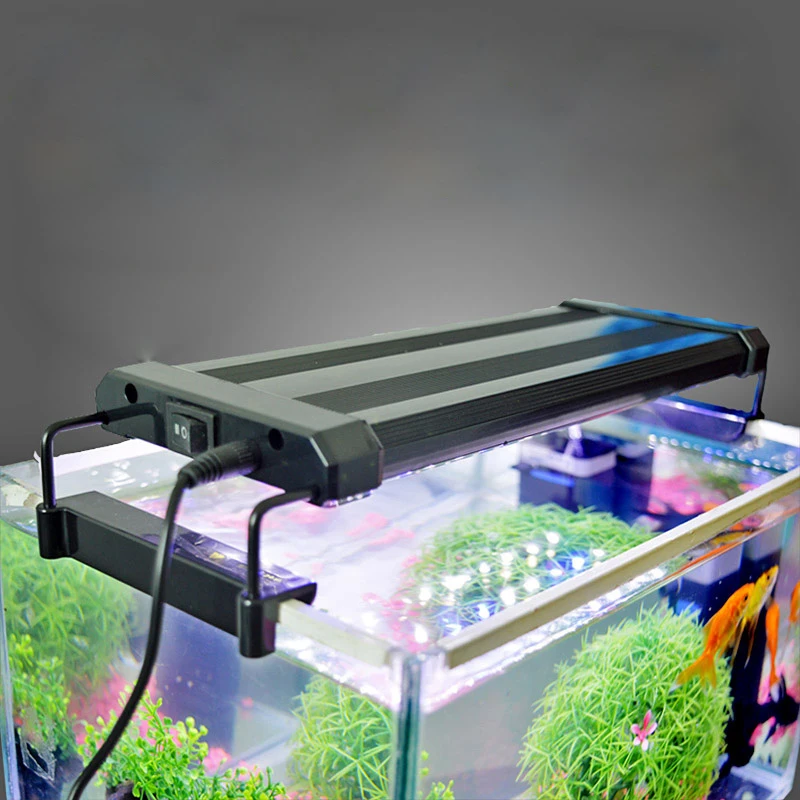 11W 20" 28" Aquarium LED Lighting Freshwater Tropical Fish Tank Hi Lumen Extensible LED Fixtures