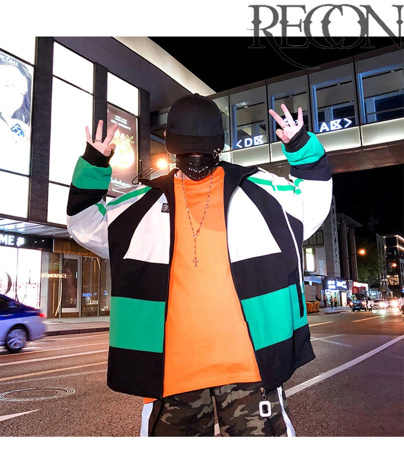 Autumn Spring Jacket Windbreaker Korean Men Hip Hop  (11)