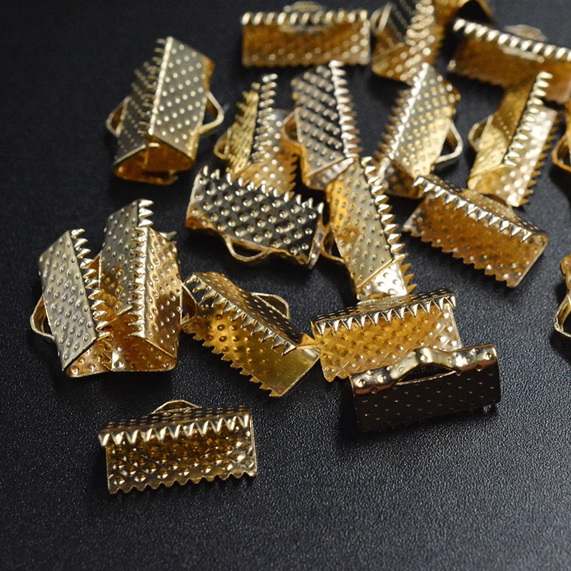 

FLTMRH 20pcs 25mm Silver Textured End Caps Crimp Bead Clasps Fit Flat Leather Cord DIY Bracelet Neck lace Jewelry Making