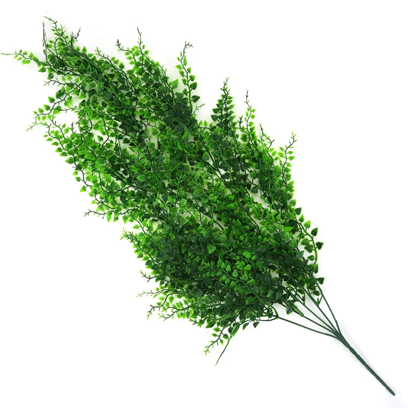 

82cm 5 Forks Artificial Plant Vines Wall Hanging Green Plant Crafts Fake Leaves Plastic Orchid Rattan Home Garden Decoration