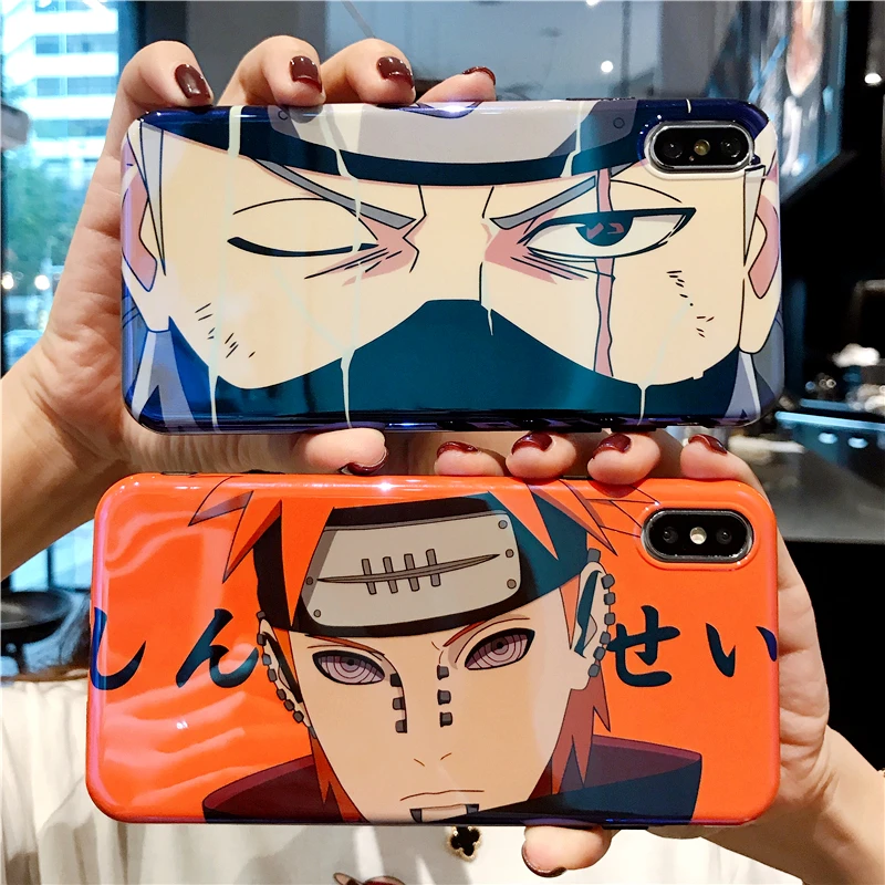 

Naruto Anime Pain Uchiha Sasuke Uzumaki Case for iPhone 12 11 Pro X XR XS MAX 7 8 Plus cartoon Glossy Blu-Ray Soft Silicon Cover