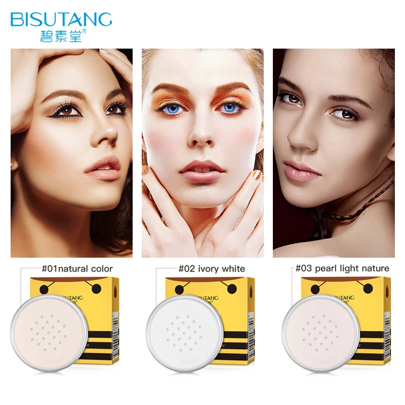 

New Honey Makeup Powder Natural Bright 3 Colors Loose Powder Concealer Light and Delicate Makeup Powder Cosmetic Facial Makeup