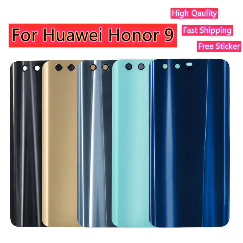 Для Honor9 huawei Honor 9 Задняя стеклянная крышка Замена для huawei Honor 9 Задняя стеклянная крышка батареи Задняя Дверь Корпус чехол панель