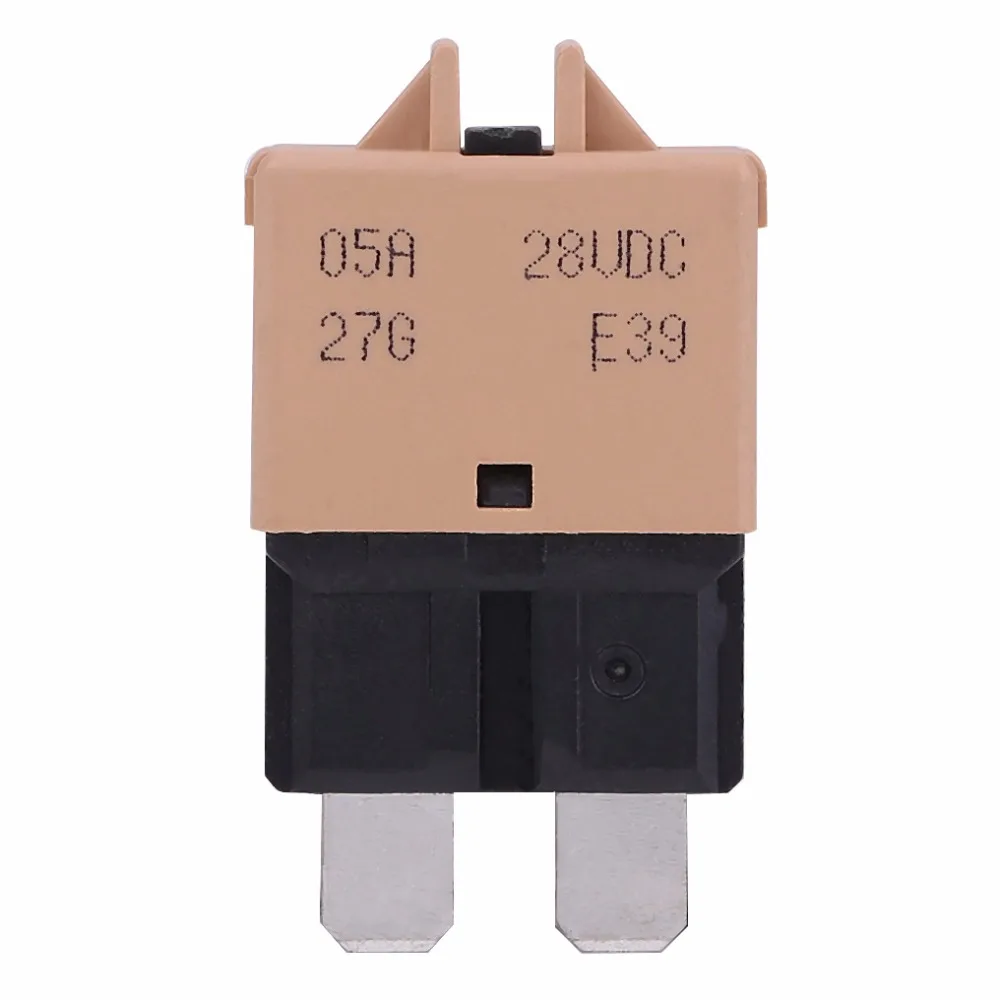 28V DC Manual Reset Circuit Breaker Blade Fuse with Button for Car
