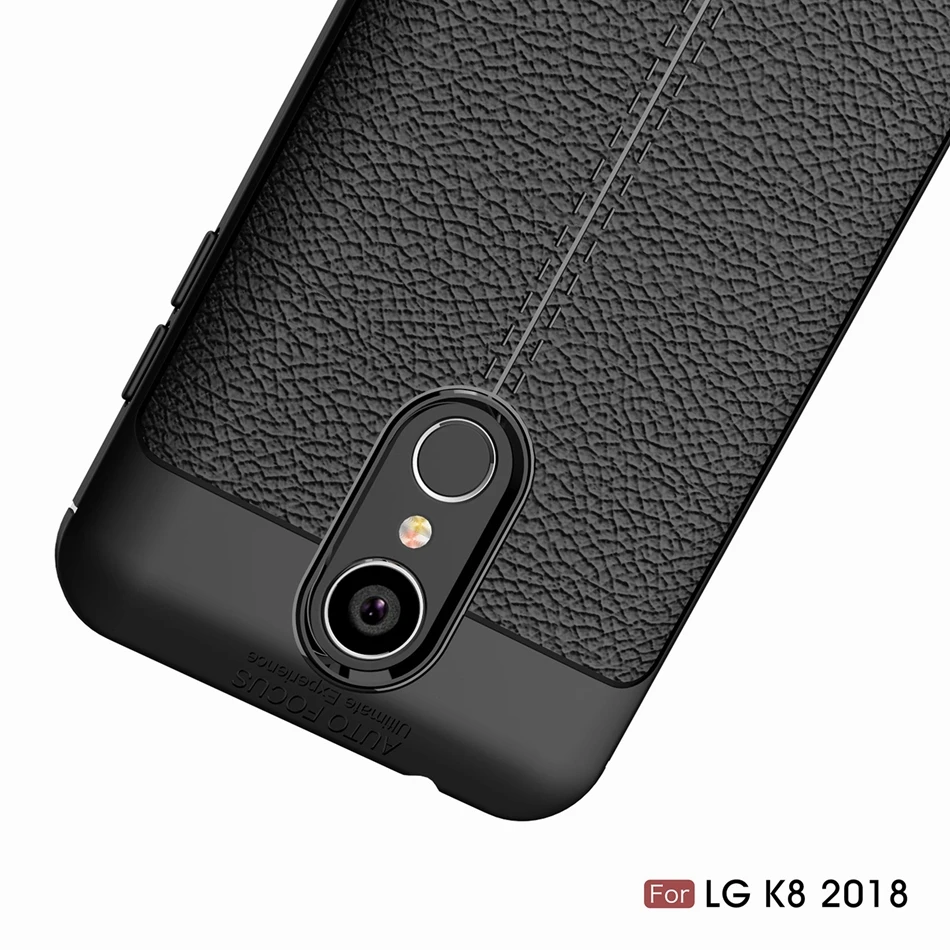 REAOOM Litchi pattern Case for LG K8 2018 Cover Full Protected Coque for LG G7 G6 Soft TPU Fitted Case for Q7 Q6 Business Cover (12)