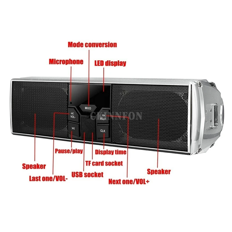 30 шт./лот Bluetooth мотоцикл MP3 Музыка LED плеер динамик s стерео FM радио