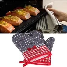 Термоустойчивая микроволновая печь, перчатки для духовки, Нескользящие хлопчатобумажные изолированные рукавицы для выпечки кухонного инструмента, рукавицы gant cuisine resistant chaleu#15