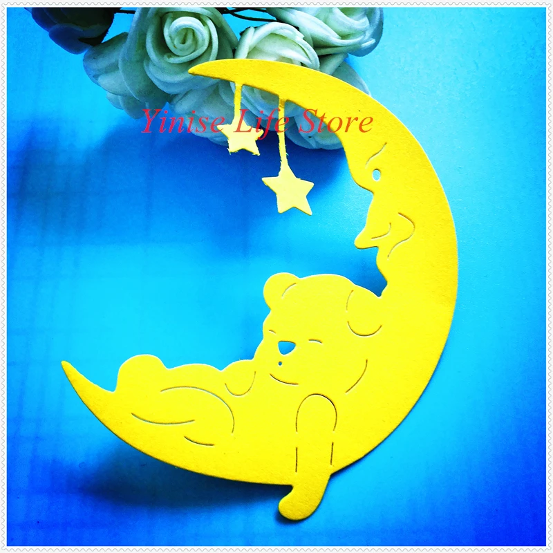 

YLCD448 Crescent Bear Metal Cutting Dies For Scrapbooking Stencils DIY Album Cards Decoration Embossing Folder Die Cuts Template