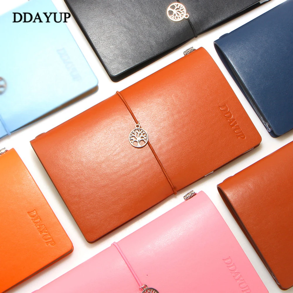 2017 Vintage Faux Leather Creative simple Notebook Diary Agenda Kraft Sketchbook For Travelers & School Stationery Gift Box|kraft sketchbook|agenda