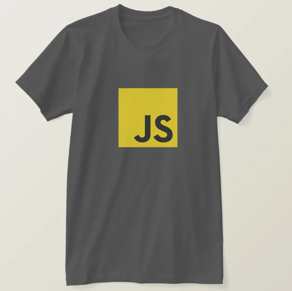 

2019 Printed Men T Shirt Cotton Short Sleeve Javascript Logo T-Shirt (Dark Grey) Women tshirt