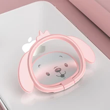 

Finger Ring Mobile Phone Holders for iPhone XS Max X SE 8 7 plus Cartoon Dog Pop Stand Socket for Samsung S8 Xiaomi Mi 8 Black