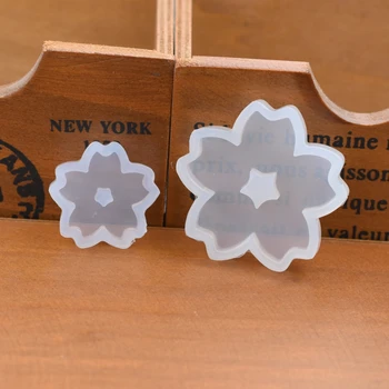 

SNASAN Silicone Mold for jewelry Cherry blossoms a hole in middle Resin Silicone Mould handmade Resin epoxy resin molds