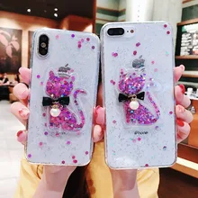

Luxury Glitter Phone Case on for Iphone XS XR XS Max Bling Shining Cat Silicone Soft TPU Cover for iphone 6 6s 7 8 Plus X Case