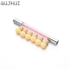 

HUJHUI HOT Set Glitter Powder Picking Dotting Gradient Pen Brush + 6 Sponge Nail Art Tools Nail Art Dotting Pens 2017 May30