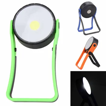 

LED Lamp 3W With Bracket Fixed COB Blue Portable Lamp Magnetic Folding Hook Stand Camping Tent Emergency Light Hot