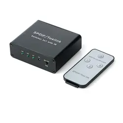Full HD цифровой оптический аудио коммутатор SPDIF/TOSLINK оптический аудио коммутатор 3x1 сплиттер Extender с ИК-пульт контроллер P0