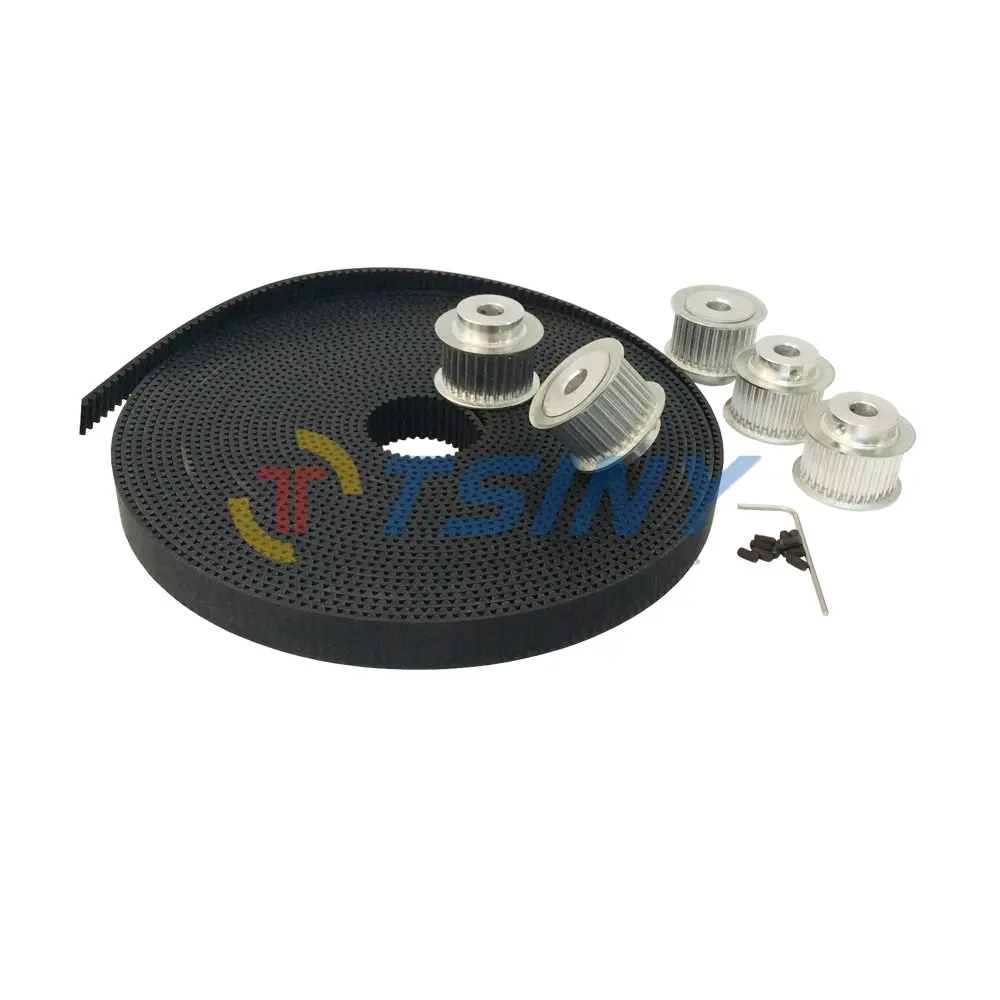 

3D Printer Accessories HTD 3M Timing Belt PU 10 Meters + 5pcs Aluminium Alloy Pulley Wheel 36 Teeth Bore 8mm 10mm 12mm 14mm