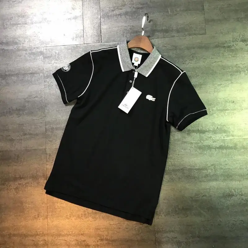 2019 Summer Men's Striped Contrast Collar, Shoulder Sleeve Inset Short Sleeve T-Shirt Men's Casual Sports Men's Short Sleeve run 2019 Summer Men's Striped Contrast Collar, Shoulder Sleeve Inset Short Sleeve T-Shirt Men's Casual Sports Men's Short Sleeve run