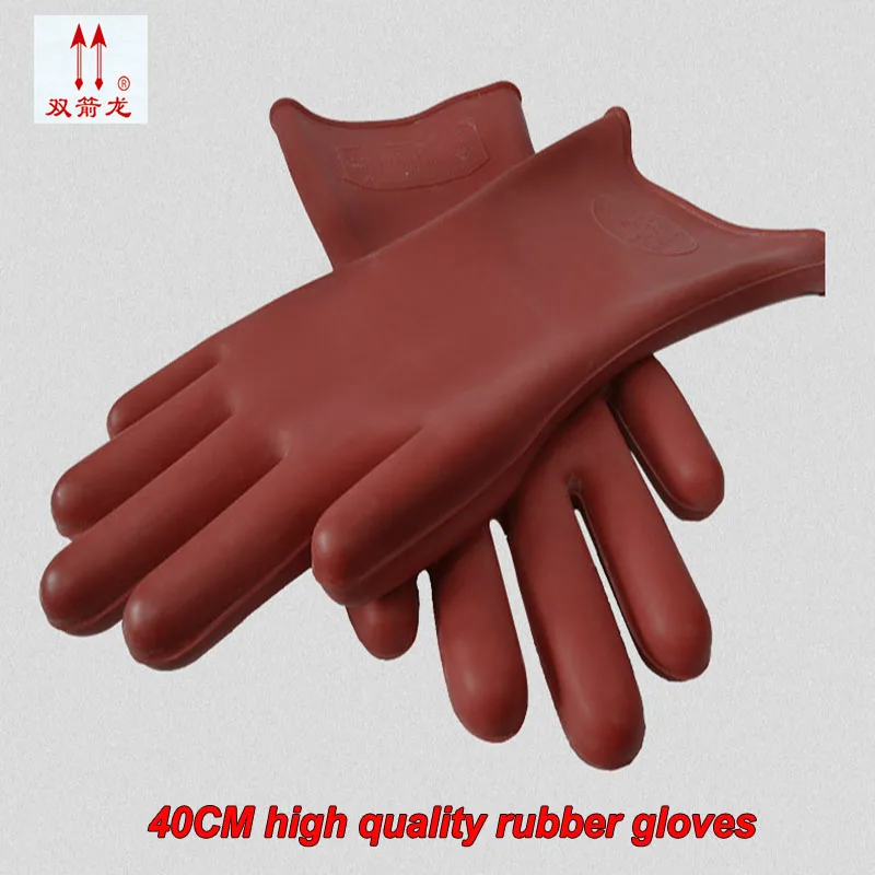 Brand New 40cm red Acid Alkali Resistant Safety Gloves Waterproof And