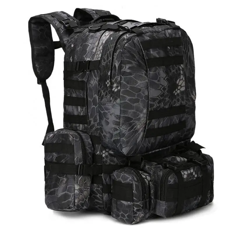Военная Униформа рюкзак большая Сумка Многофункциональная дорожная сумка комплект рюкзаки для мужчин/для женщин 55L