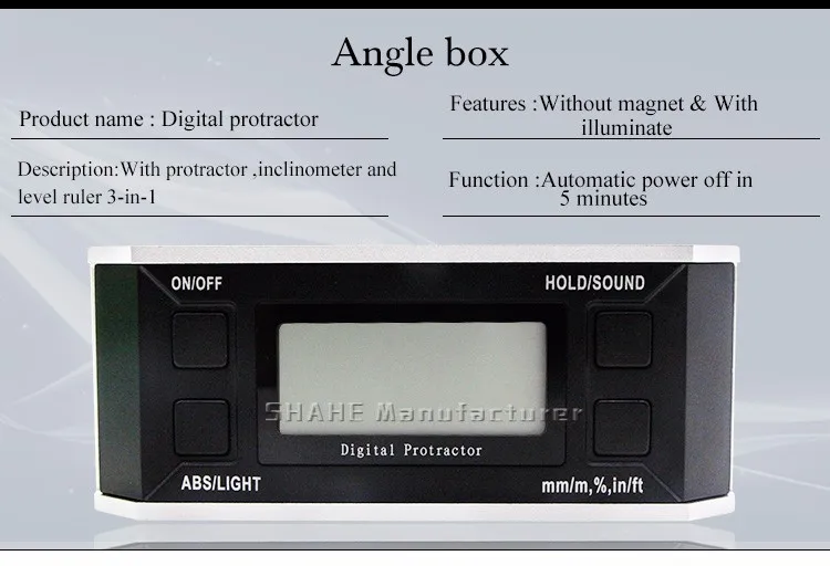 Электронный угломер цифровой измеритель уровня с задним светильник угломер Инклинометр транспортир используется для измерения угла
