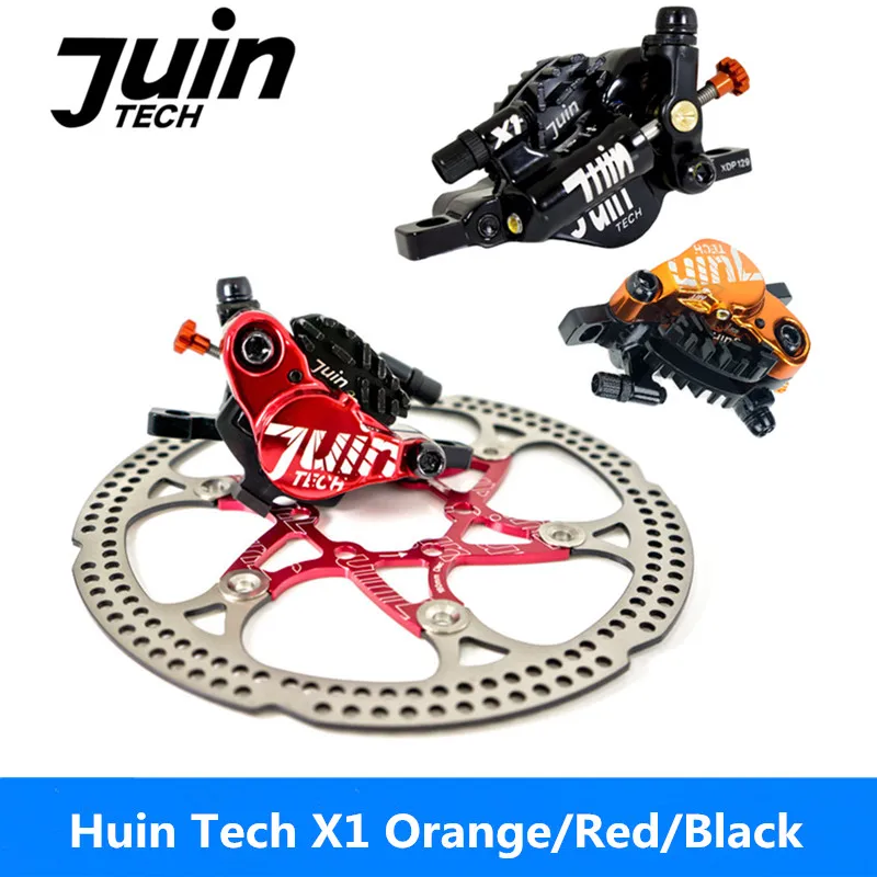 

Juin Tech X1 Hybrid Hydraulic Road Disc Brake Cable Clamp with Cooling Fins Black/Red/Orange Road | Cyclocross(CX)2