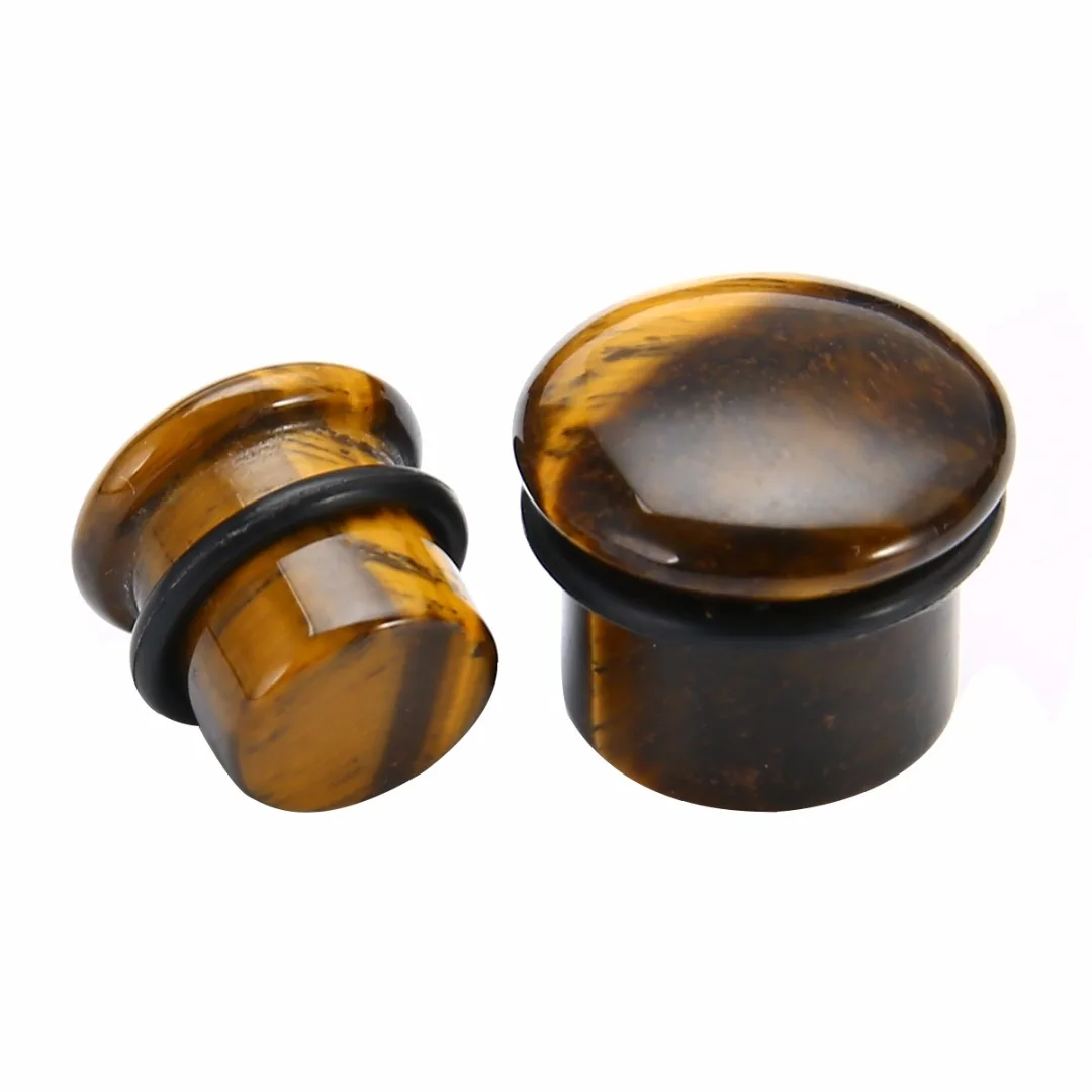 Men Ear Expander Ear Piercing Stone Ear Plugs Tunnels Gauges Expander Shellhard Body Piercing Jewelry Women Accessories 4mm-16mm