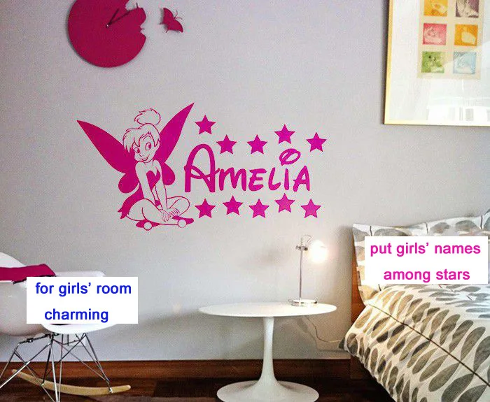 Customer Made Tinkerbell Fairy Personalised Name Kids Bedroom